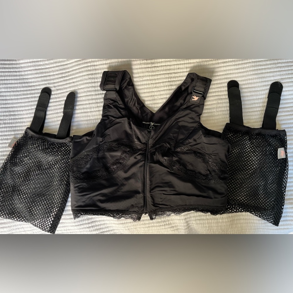 Brilliant Contours Post Surgical Comfort Compression Sports Bra Sz L